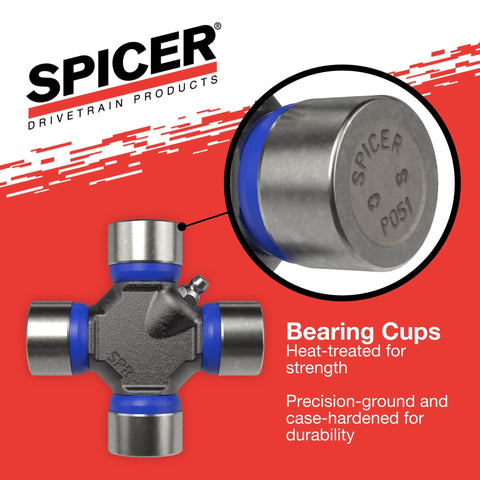 Greaseable U Joint Kit for 1330/1350 Series OSR With Snap Rings, Bearing Cap Diameters 1.062 In and 1.188 In, Cap To Cap 3.625 In