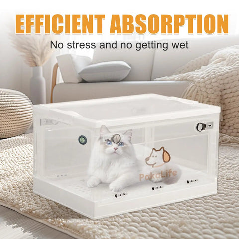 Cat in Portable Pet Atomization Tank For Dogs And Cats Inhaler Nebulizer With Dual Port Nebulization System
