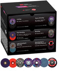 3M Grind Less Weld More Promo Kit, 16-piece 4-1/2 in welding discs set in black packaging