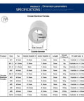 Knockout Performance Aluminum Crimping Loop Sleeve Wire Rope Ferrule Cable Tie Kit specifications chart with dimensions and weights.