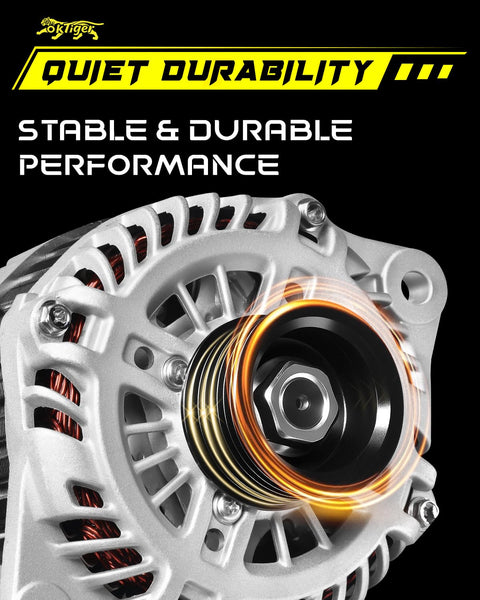 Upgraded 3.5L V6 Alternator For Nissan Maxima Altima Murano 2011-2018 130 Amp CW 7-Groove Clutch Pulley