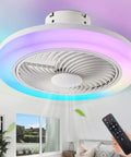 18 Inch Bladeless Ceiling Fan With Light And Remote For A Cool Bedroom Vibe Low Profile Enclosed Flush Mount Led Ceiling Fan
