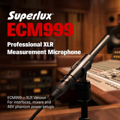 ECM999 Measurement Microphone For Room Calibration And Audio Testing Gear in professional studio setup
