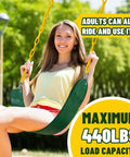 Two Pack Outdoor Swing Set For Kids And Adults With Hooks And Chains Included Durable EVA Seats Easy Assembly For Backyard Fun