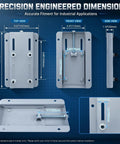 Electric Motor Base Mount Slide Plate For 56 Frame Belt Tension Adjuster With Integrated Roll Tracks dimensions image, 2.96 x 4.85 inch.