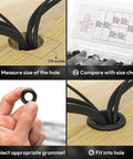 180-Piece Rubber Grommet Assortment Kit Bulk Pack With Multiple Hole Grommets In Various Sizes For Automotive Electrical And DIY Go-To Projects Durable Black Rubber Grommets For Wires And Cables, black cable hole use