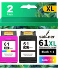 61XL Black And Tri Color Ink Cartridge Combo Pack Remanufactured For 61 Series Printers Including Envy 4500 4501 4502 4503 4504 4505 5530 5531 5532 5534 Deskjet 2540 4630 4635 3510 1000 1010 With High Page Yield Up To 712 Pages packaging