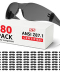 Tinted Safety Glasses 80 Pack Bulk ANSI Z87.1 UV Protection Eyewear for Men and Women, Scratch and Impact Resistant Sunglasses