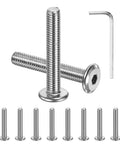 Heavy Duty All Purpose Flat Head Socket Cap Screws Kit M5x30mm 304 Stainless Steel Hex Drive Fasteners With Hex Key For Machine