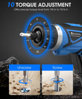 Heavy Duty 8V Cordless Electric Screwdriver Delivering 10 Nm Peak Torque And 11 Precision Speeds showcasing torque adjustment feature.