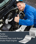 Mechanic using Two Rolls Heavy Duty Aluminum Foil Tape Heat Shield Reflective Barrier For High Temp Sealing And Insulation 2 Inch By 32.8 Feet