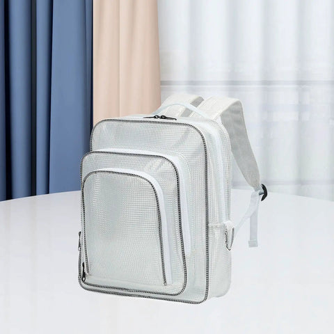 Heckuva Heavy Duty Clear PVC Tool Backpack Anti Static Engineer Gear Bag Transparent Technician Rucksack with front pocket.