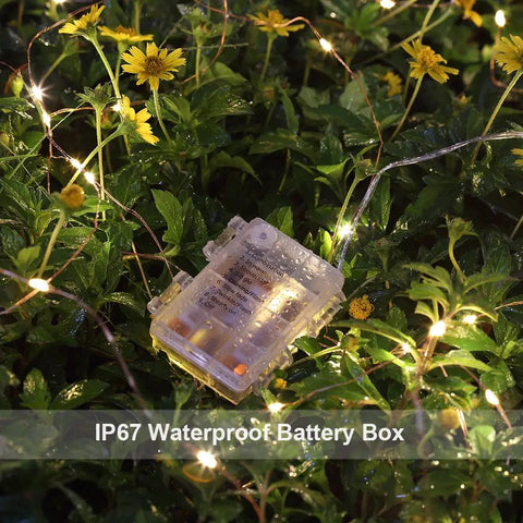 4 Pack 16.4 Feet 50 LED Fairy Lights Battery Operated With Remote Timer Waterproof Copper Wire Twinkle String Lights