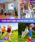 Image showing kids and adults playing with the 2025 Upgraded Flying Orb Ball Toy With Hover Boomerang Spin Mini Drone indoors and outdoors.