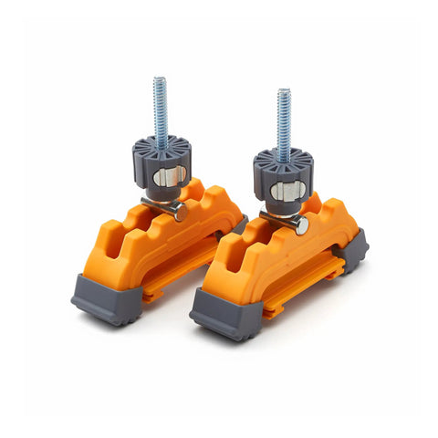 Track Clamps For WTX And NGX Clamp Edge Systems, Saw Guide Accessory For Woodworking Carpentry And DIY Projects, Durable Quick Install Hold Downs, Two Pack, Model 542011 Built To Last In Black And Orange