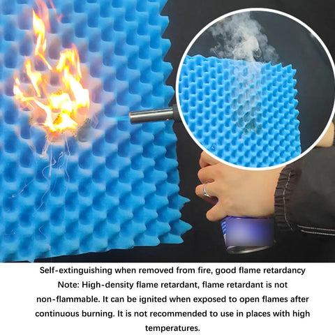 Flame testing Solid Knockout Acoustic Foam Panels For Sound Proofing Walls And Noise Reduction Recording Studio Egg Crate Tiles.