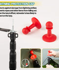 Adjustable Heavy Duty Tarp Poles 7.6 Ft Aluminum Tent Poles With red protection caps for camping and outdoor shelters