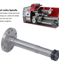 Built Tough 45 Steel Mini Lathe Spindle Replacement With 20mm Hole For MX 180D 7x12 8x14 Lathes; metal spindle next to lathe