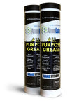 Two 14 oz AtomLube All-Purpose Grease tubes in black packaging with white labels.