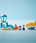 First Airport Playset For Toddlers And Preschoolers With Airplane And Airship Mini Airport Runway Educational Pretend Play