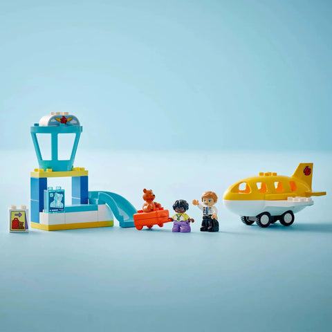First Airport Playset For Toddlers And Preschoolers With Airplane And Airship Mini Airport Runway Educational Pretend Play