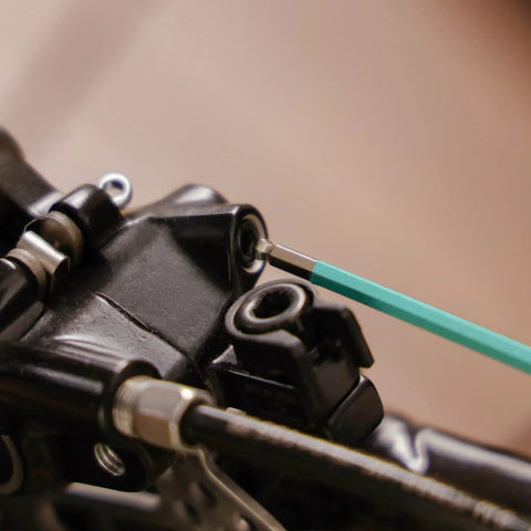 Using Heavy Duty Hex Allen Wrenches Set For Bikes With Long Arm Ball End, adjusting bike component