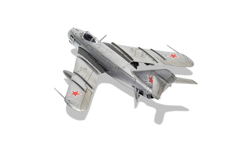 MiG-17F Fresco World War II Airplane Model Kit Gift Set 1 To 72 Scale Plastic Plane Build for Adults and Kids, top view