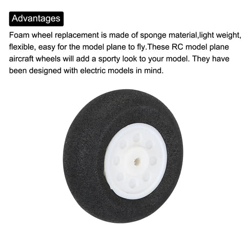 RC Airplane Wheels 25mm Foam Replacement Pack Of 8 For DIY Model Planes And Helicopters Ideal For Indoor And Park Flyers