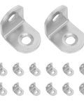 40 Pieces Stainless Steel L Brackets Set With Screws For 90 Degree Right Angle Corner Braces Heavy Duty Thickened Shelf Braces