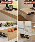 Heavy-Duty Drawer Slides With Soft-Close Ball Bearings Hidden Guides For Kitchen Cabinets in closed and expanded states