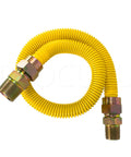 Five Eighth Inch Flexible Gas Connector Kit Seventy Two Inch Long Stainless Steel SafeGuard Yellow Weatherproof Coating