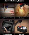 Beefy Desktop CNC Router For Engraving And Laser Cutting All In One with 3.5" touchscreen, tool probe, protection and illumination features