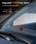 120dB Cat Shaped Car Alarm With Motion Sensor And Red Flashing Light Wireless Remote Anti Theft Device For Cars Trucks SUVs And RVs USB Rechargeable Vehicle Security Alert Lights Upgrade Five Point Zero mounted on car windshield