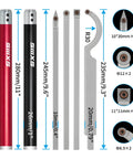 SIIIXS carbide-tip wood lathe turning tool set with red and black aluminum handles and 8 carbide inserts