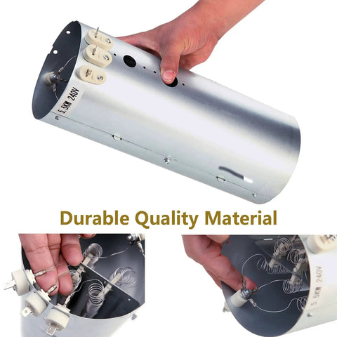 DIY Friendly Dryer Repair Kit With 134792700 Heating Element, 137032600 Thermal High Limit, And 3204267 Thermostat displayed