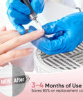 Manicure process using 5 Pack Nail Dust Collector Filters Compatible With Melody Susie HPro SProR High Efficiency Filtration up to 99.9%