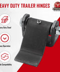 Heavy Duty Weld On Trailer Hinges Greaseable for Dump Truck Beds and Horse Trailers, 5-3/8 inch length, made of corrosion resistant steel.