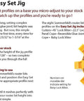 Easy Set Up Jig For Woodworking With Eight Matched Bit Profiles And A Micro Adjust Base Dial In Your Stock Thickness Quick Setup