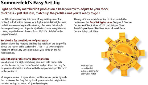 Easy Set Up Jig For Woodworking With Eight Matched Bit Profiles And A Micro Adjust Base Dial In Your Stock Thickness Quick Setup