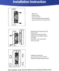 Installation instructions for 6 Inch Invisible Door Hinges For Doors 3D Adjustable 180 Degree Swing Heavy Duty Concealed Zinc Alloy