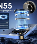 Heavy Duty Car Phone Holder Magnetic Mount With 360 Degree Rotation And Beefed Up Vacuum Suction For MagSafe Phones Fits iPhone 16 Pro Max And 15 14 13 12 Plus with N55 magnets demonstration.