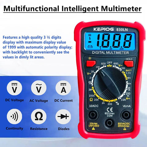 All In One Soldering Kit With 80W Adjustable Temperature Iron, Multimeter, Helping Hand, Desoldering Pump, Extra Tips, Solder Wire