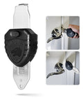 Blocklock Portable Door Lock For Travelers And Renters, Hotel And Apartment Security, durable privacy lock in use.