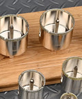 Heavy Duty Quarter Inch Diamond Hole Saw Two Piece Kit Brazed Premium Grain Design on wooden surface.
