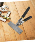 Metal Bending And Seaming Pliers Lock 150mm Flat Plate Jaw Sheet Metal Bender for Doors on wooden surface with tools