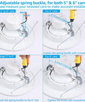 Installation steps for 6 Inch Gimbal LED Recessed Light Kit Dimmable 13W Downlight with adjustable spring buckle for 5" or 6" cans.