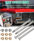 Door Hinge Pin And Bushing Repair Kit For Ford F150 F250 F350 1973 1979 And Bronco 1978 1979 Stainless Steel RPM System.
