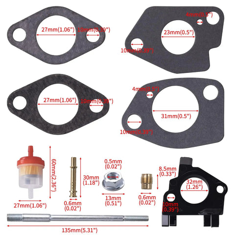 Air Filter Adapter Jet Kit For Predator 301cc 420cc And GX340 GX390 389cc OHV Engines Stage 1 Upgrade set with components
