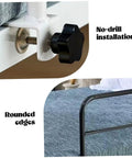 Adjustable Drill-Free Clip-On Bed Rails For Adults And Seniors showing no-drill clip and rounded metal guard edges