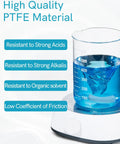 Beaker with PTFE content, highlighting features of 10 Pack PTFE Magnetic Stir Bars 0.39 Inch 10mm B Type Laboratory Stirring Rods